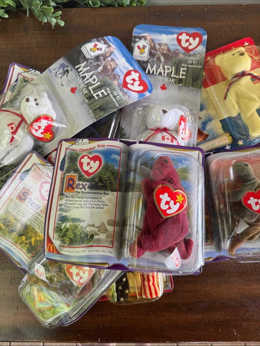 Vintage Lot of 8 Ty Beanie Babies Assorted Plush Lot NEW